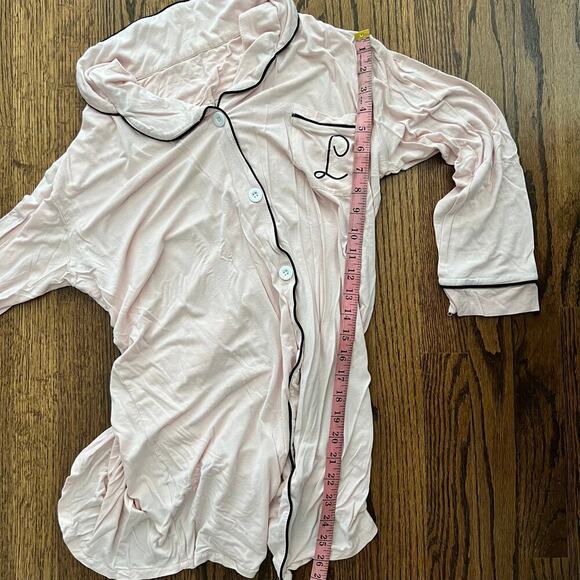 🍭6/$30 event blossom ballet pink L initial monogrammed modal nightgown -S - Picture 5 of 5
